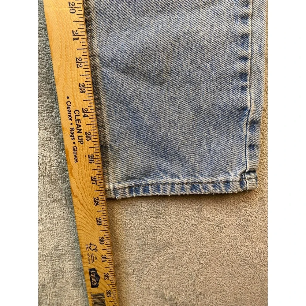 Carhartt Mens Distressed Light Wash Denim Work Jeans Straight Leg 29x27 Vintage